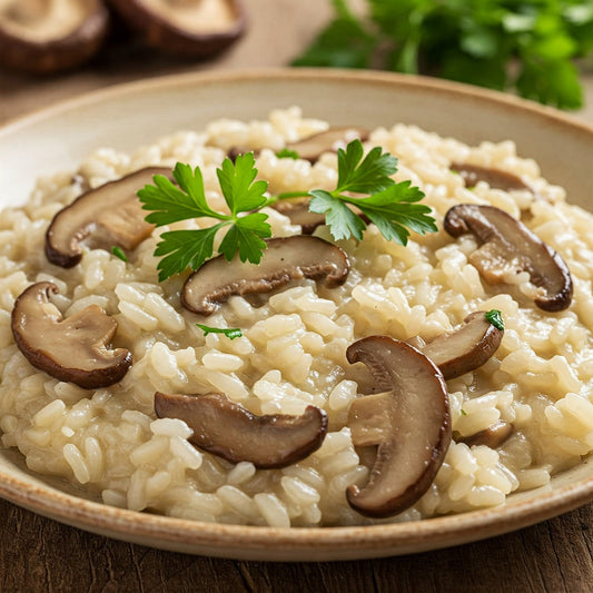 Risotto Semplice ai Funghi Shiitake