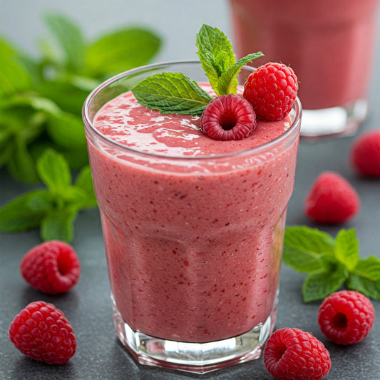 Smoothie Estivo Rinfrescante alla Farina di Chufa e Polvere di Lampone