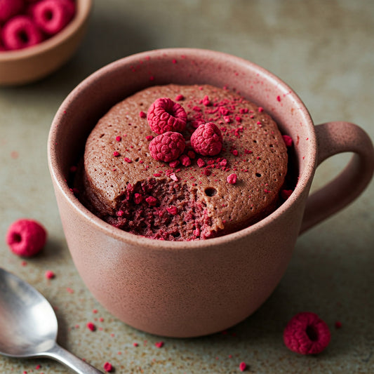 Mug Cake Veloce alla Chufa e Lampone