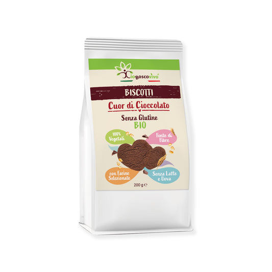 Biscotti S/Glutine al Cacao e gocce di Cioccolato fondente BIO 200g
