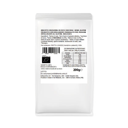 Biscotti S/Glutine alle Nocciole e Farina di Ceci BIO 200g