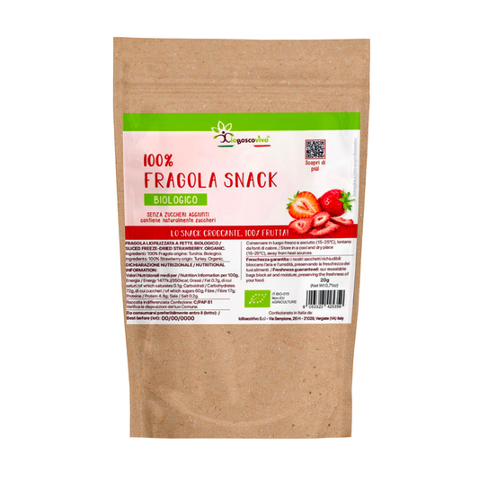 100% Fragola a fette liofilizzata BIO - 20g