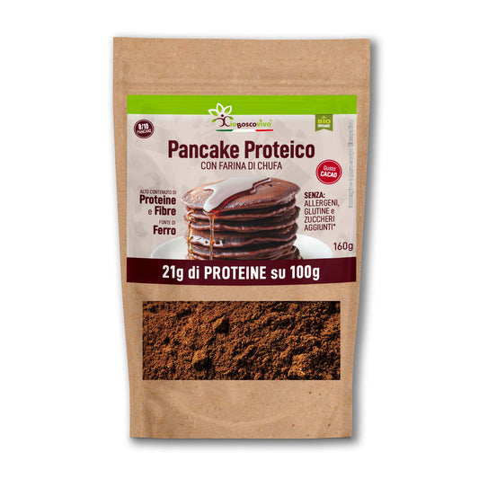 Preparato Bio per Pancake Proteici al Cacao e Chufa Senza Glutine 160g