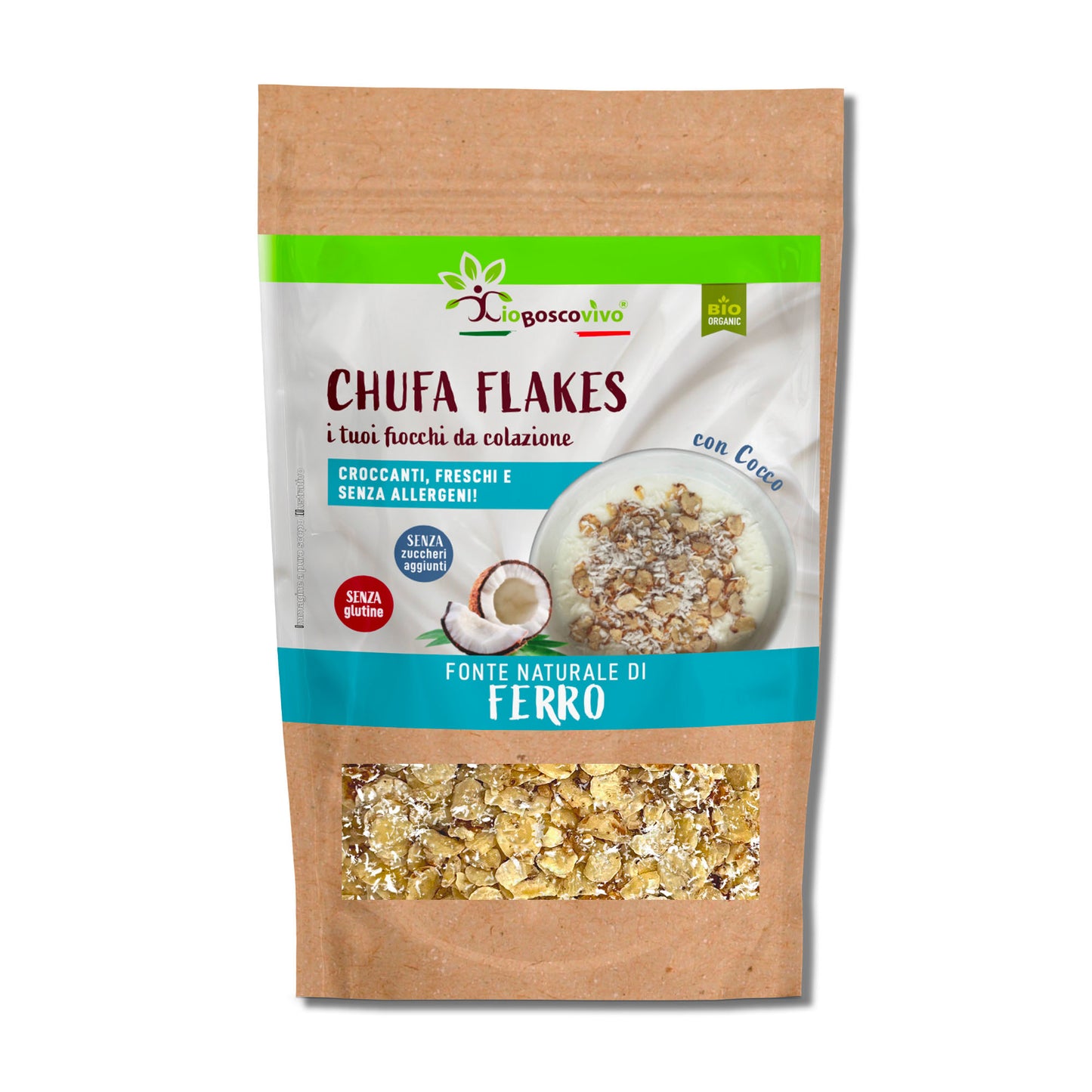 Chufa Flakes al Cocco Bio - Fiocchi di Chufa Senza Glutine - 180g