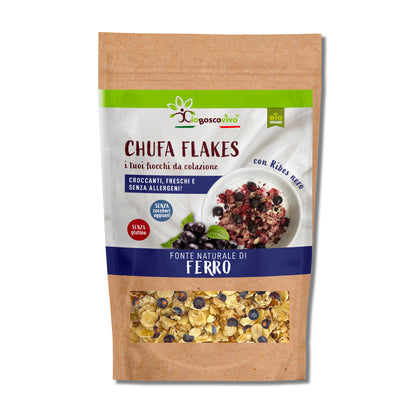 Chufa Flakes al Ribes Nero Bio - Fiocchi di Chufa Senza Glutine - 180g