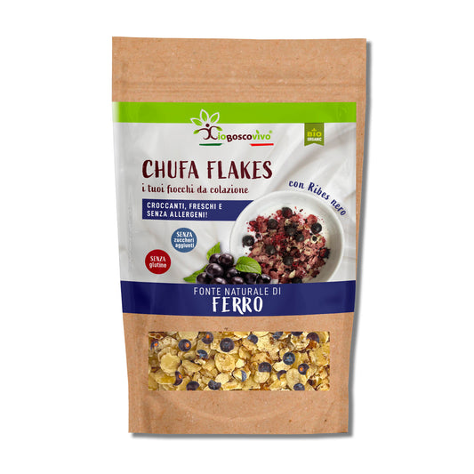 Chufa Flakes al Ribes Nero Bio - Fiocchi di Chufa Senza Glutine - 180g