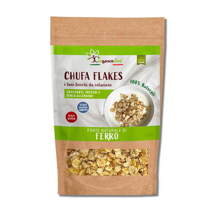 Chufa Flakes al Naturale Bio - Fiocchi di Chufa Senza Glutine - 180g