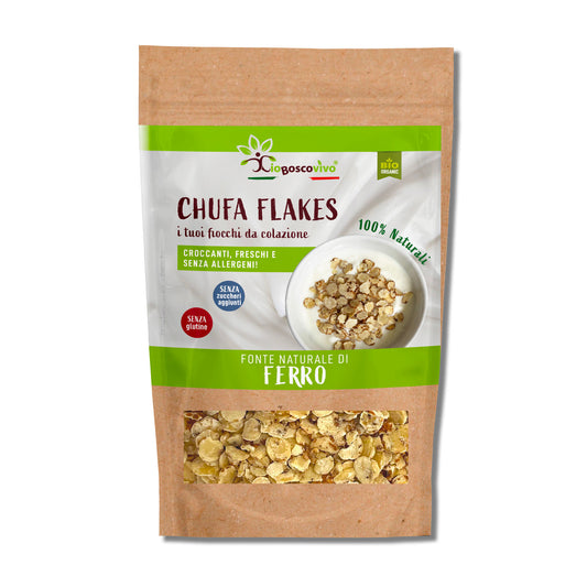 Chufa Flakes al Naturale Bio - Fiocchi di Chufa Senza Glutine - 180g