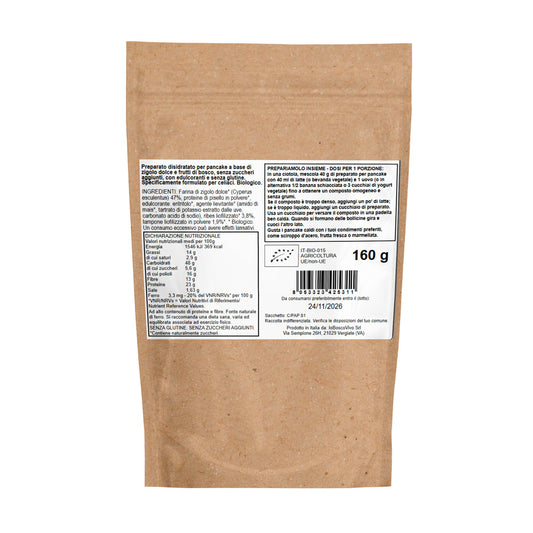 Preparato BIO per Pancake Proteico ai Frutti di Bosco 160g